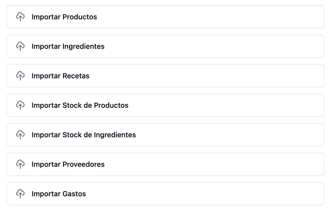 Importá desde Excel